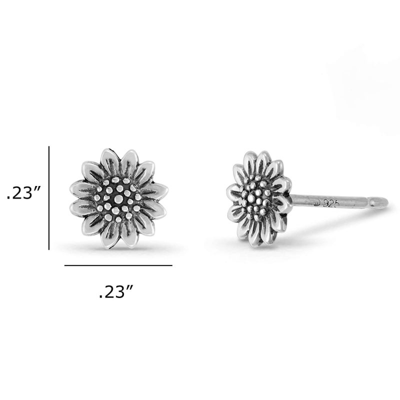 Boma Jewelry Sterling Silver Sunflower Stud Earrings - Image 4